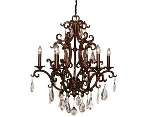 Z-Lite 404-6 Santa Maria 6 Light Candelabra Mayan Gold