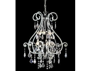 Z-Lite 830CH Parisian Crystal Chand. 6 Light Crystal Candelabra Chrome