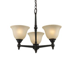 Z-Lite 901-3-BAC Clayton 3 Light Candelabra Burnt Antique Copper