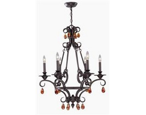 Lite Source C7651 6 Light Chandelier - Fast FREE FedEx Shipping!