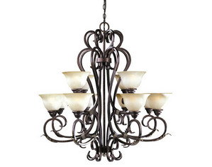 World Imports Polychrome Chandelier