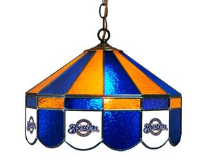 Imperial Milwakee Brewers 16 inch Glass Swag Lamp 18-3027