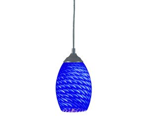 Z-Lite 131-BLUE Players 1 Light Mini Pendant Sand Black
