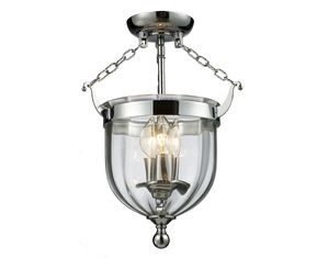 Z-Lite 137SF Warwick 3 Light Semi Flush Mount Brushed Nickel