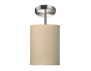 Z-Lite 171-6C-SF Albion 1 Light Mini Pendant Off White/Brushed Nickel