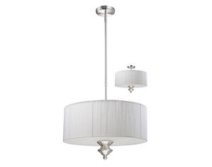 Z-Lite 173-20W-C Manhattan 4 Light Pendant Brushed Nickel/White