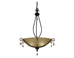 Z-Lite 306P Provence 1 Light Pendant Black