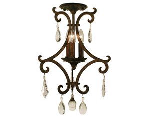 Z-Lite 405SF Santa Maria 3 Light Semi Flush Mount Mayan Gold