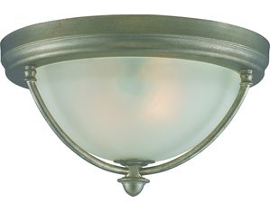 Z-Lite 902F-AP Seacrest 2 Light Flush Mount Antique Silver
