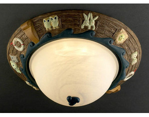 Justice Design Kid's Room Collection Noah's Ark Flush Mount Ceiling Light