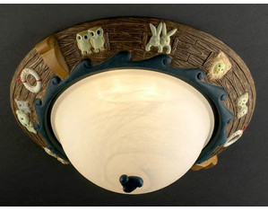 Justice Design Kid's Room Collection Rocket Ship Flush Mount Ceiling Light