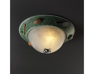 Justice Design Kid's Room Collection Sports Flush Mount Ceiling Light