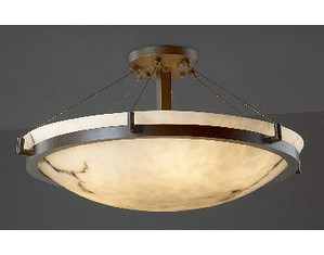 Justice Design LumenAria Semi Flush Bowl Ceiling Light