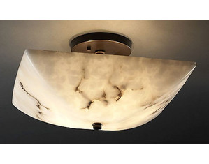 Justice Design LumenAria Square Bowl Semi Flush Ceiling Light Fixture FAL-9695