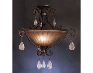 Kichler 3758CZ 2 Light Incandescent Semi Flush Ceiling Light - Fast FREE FedEx Shipping!
