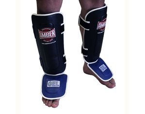 Amber Sports Gel Shin and Instep Guards Free Style MMA