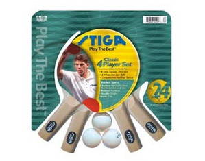 Stiga Classic 4 Player Table Tennis Racket - Set of 6 - Fast FREE FedEx Shipping!