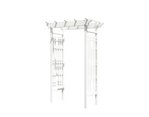 Greenstone Rose Petal White Wedding Arbor