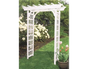 Arboria Cascadia White Painted Arbor - Fast FREE FedEx Shipping!