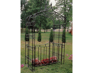 Oakland Living Gothic Arbor with Gate and Base