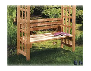 Arboria 42 inch Arbor Seat with Back - Fast FREE FedEx Shipping!