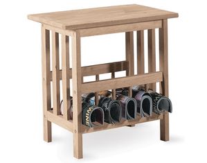 International Concepts Unfinished Mission Magazine End Table