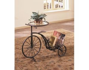 Powell Antique Rust Tricycle End Table