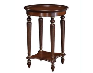 Powell Masterpiece End Table with Reeded Legs and Veneer Top