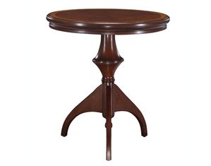 Powell Masterpiece Warm Cherry Round End Table with Tri-Legged Base