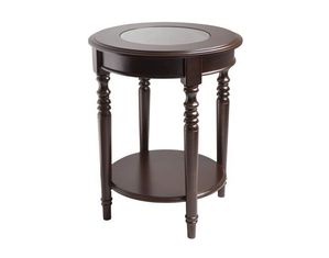 Winsome Whitman Round Glass Top End Table