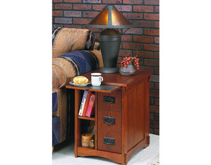 Powell Mission Oak Magazine Cabinet End Table