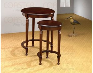 Union Square 2 Piece Nesting Tables in Warm Dark Cherry