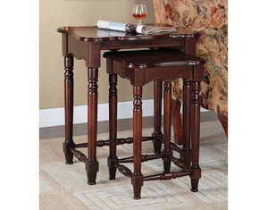 Powell Brown Cherry 2 Piece Nesting Table