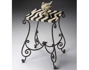 Butler Zebra Fossil Side Table