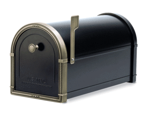 Architectural Mailboxes Coronado Mailbox Black with Antique Bronze Accents