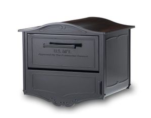 Architectural Mailboxes Geneva Post Mount Locking Mailbox Black