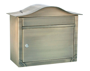 Architectural Mailboxes Peninsula Wall Mount Mailbox Antique Brass