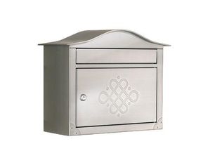 Architectural Mailboxes Peninsula Wall Mount Mailbox Satin Nickel Embossed