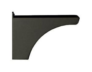 Architectural Mailboxes Decorative In-ground Post Side Support Bracket for One Mailbox Black
