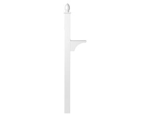 Architectural Mailboxes Decorative In-ground Side Mount Post White