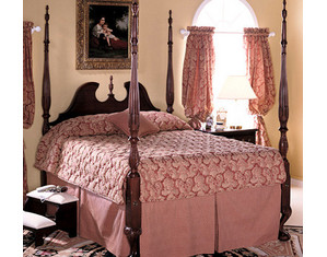Craftique Broken Pediment King Size Wood Bed - FREE Inside Delivery!