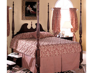 Craftique Broken Pediment Queen Size Wood Bed - Fast FREE FedEx Shipping!