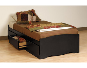 Prepac Twin Storage Wood Bed - Fast FREE FedEx Shipping!