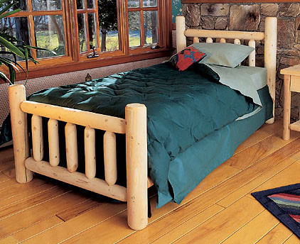 Rustic furniture bed