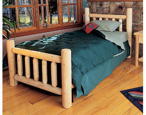 Rustic Natural Cedar Furniture Log Wood Bed