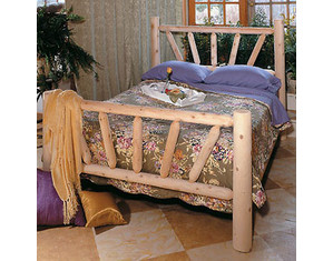 Rustic Natural Cedar Furniture Sunburst Wood Bed