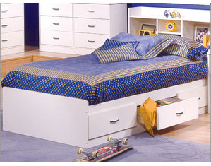 South Shore Cambridge Collection Mates Bed Box Wood Bed - Fast FREE FedEx Shipping!