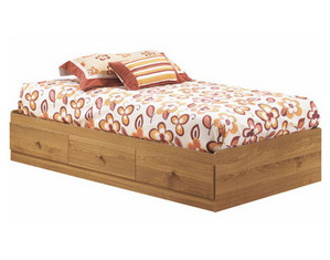 South Shore Commonwealth Collection Mates Bed Box Wood Bed - Fast FREE FedEx Shipping!