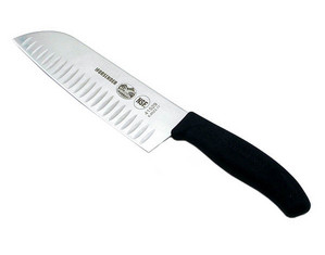 Forschner 7 inch Granton Edge Santoku with Fibrox Handle Cutlery - Fast FREE FedEx Shipping!
