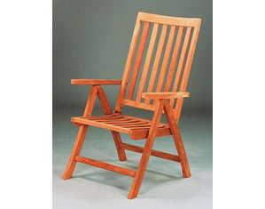 Anderson Teak Imperial  5-Position Reclining Folding Armchair - Fast FREE FedEx Shipping!